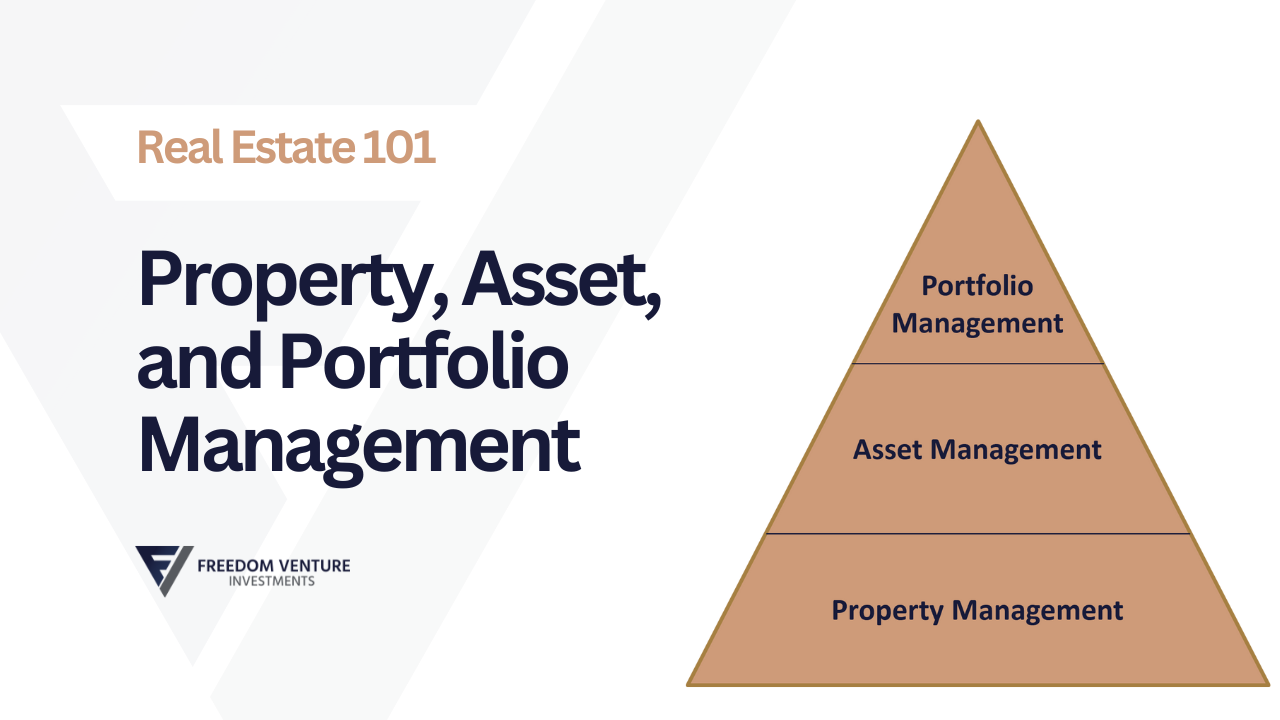 Property, Asset, and Portfolio Management in Real Estate